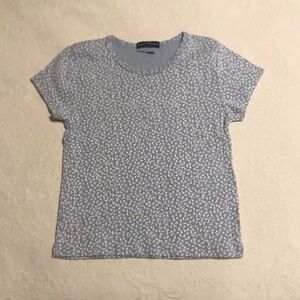 Brandy Melville Floral Eyelet Tee